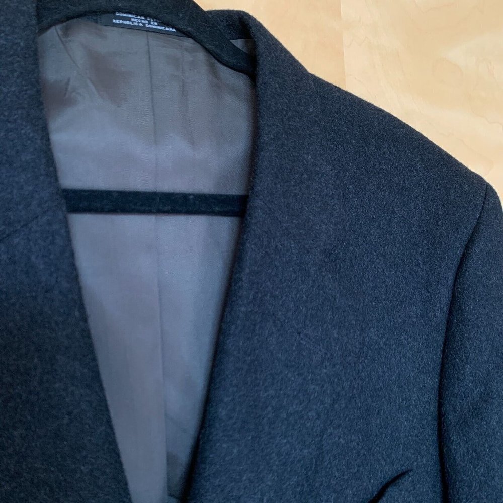 ALFANI Cashmere Sport Coat Mens 42R Blazer 3 Button Jacket Casual Charcoal VIDEO